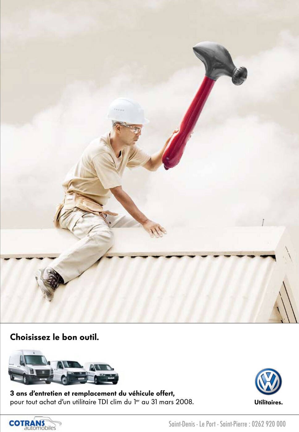 Affiche Volkswagen Utilitaires « Choisissez le bon outil »